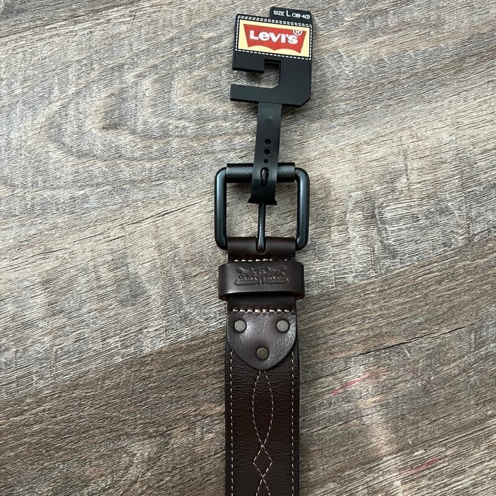 Levi's Western Style Stitch‎ Jean Belt with Tapered Tabs-Large - Picture 7 of 8